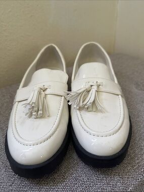 White Tassel Loafers for Women size 9 M